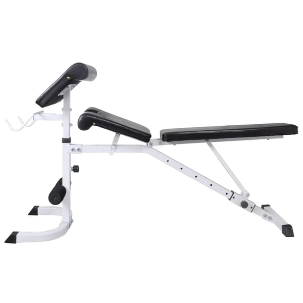 vidaXL Treningsbenk med vektstativ, vektstang og manualsett 60,5kg