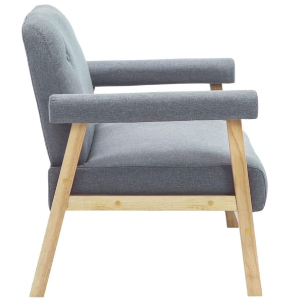 vidaXL topersoners sofa i stof lysegrå