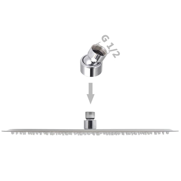 vidaXL Regndusjhode 2 stk rustfritt stål Ø40 cm