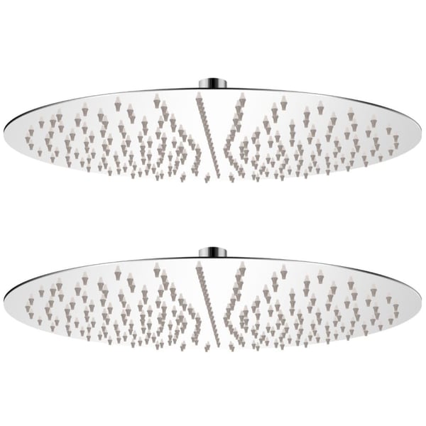 vidaXL Regndusjhode 2 stk rustfritt stål Ø40 cm