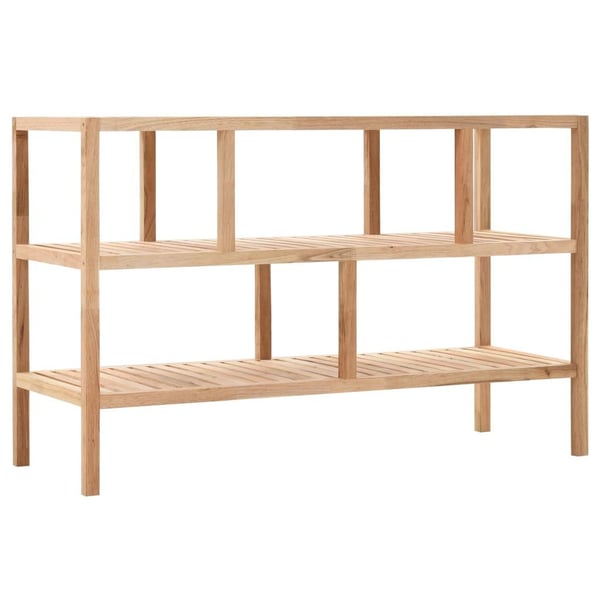 vidaXL badeværelsesreol 100x40x65 cm massivt valnøddetræ