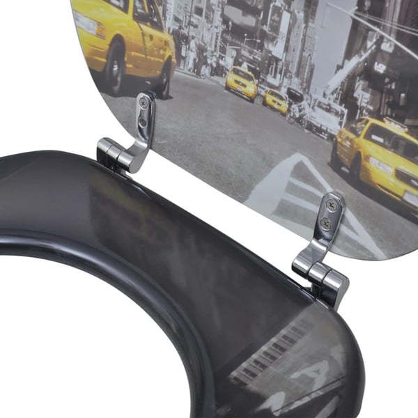vidaXL toiletsæder med låg 2 stk. New York-design MDF