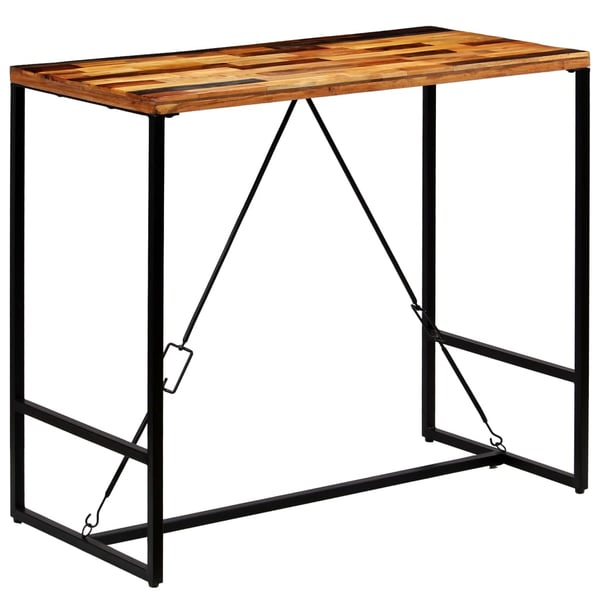 vidaXL Barbord gjenvunnet heltre 120x60x106 cm