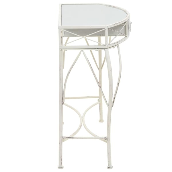 vidaXL Sidebord fransk stil metall 82x39x76 cm hvit