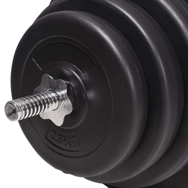 vidaXL Treningsbenk med vektstativ, vektstang og manualsett 120 kg