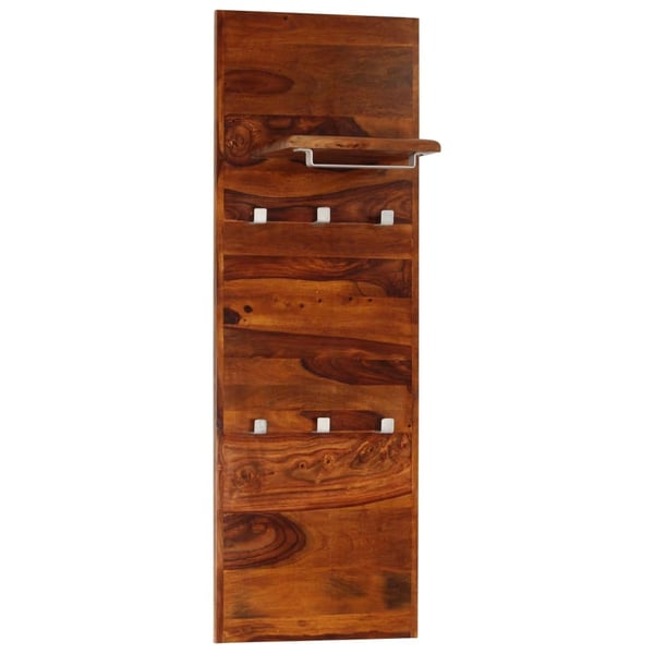 vidaXL knagerække massivt sheeshamtræ 118 x 40 cm