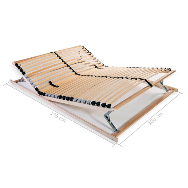 vidaXL Spilebase med 28 lameller 7 soner 100x200 cm