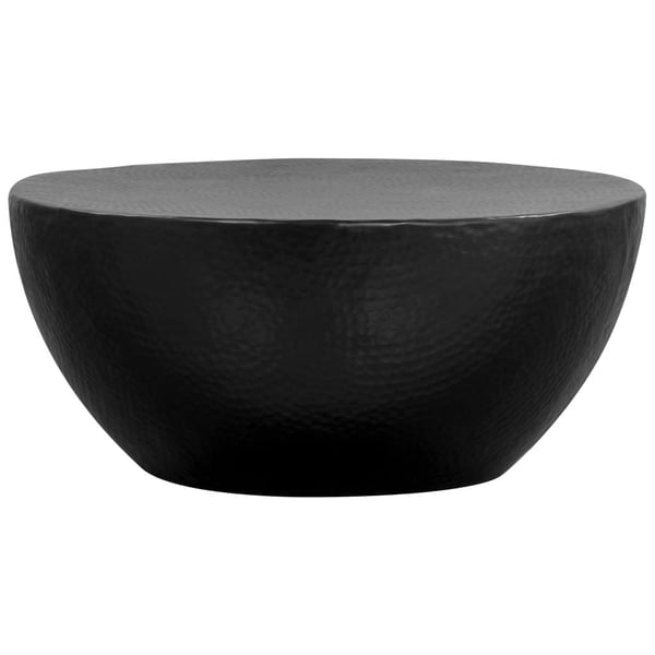 vidaXL Sofabord hamret aluminium 70x30 cm svart change2