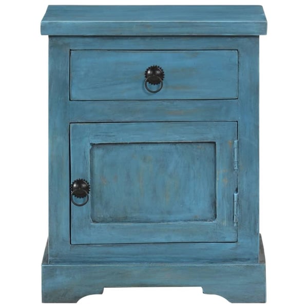 vidaXL Nattbord heltre mango 40x30x50 cm blå