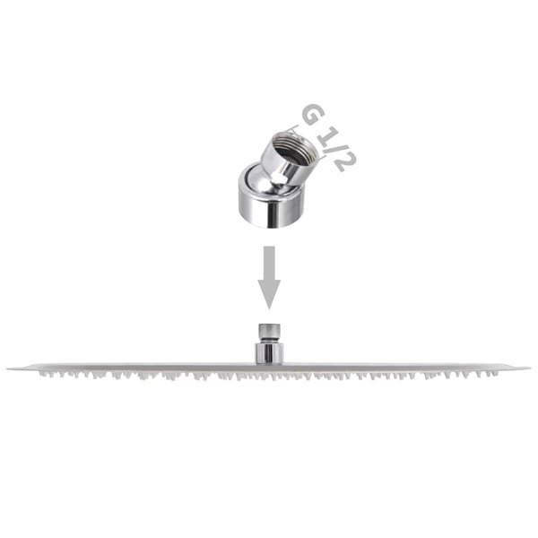 vidaXL brusehoveder rainshower-funktion 2 stk. rustfrit stål Ø 50 cm
