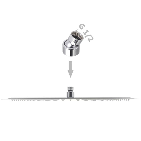 vidaXL brusehoveder rainshower-funktion 2 stk. rustfrit stål 40 x 40 cm