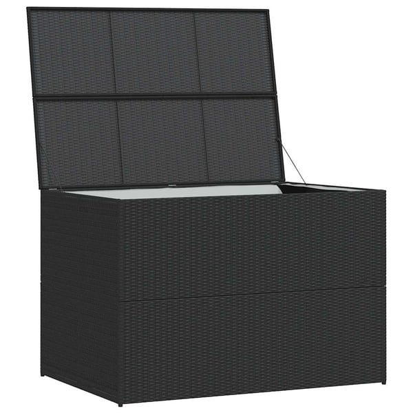 vidaXL Ulkosäilytyslaatikko musta 150x100x100 cm polyrottinki