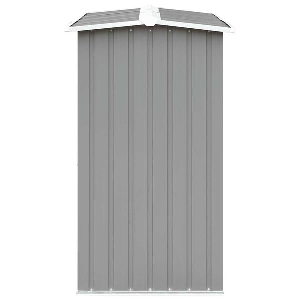 vidaXL Vedskjul galvanisert stål 172x91x154 cm grå