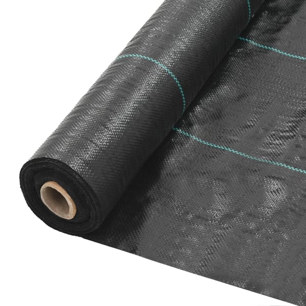 vidaXL Kontrollmatte for ugress PP 2x50 m svart