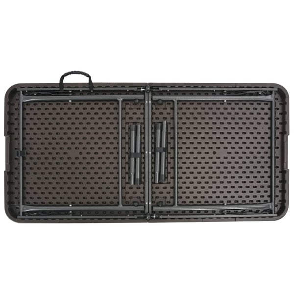 vidaXL Sammenleggbart hagebord brunt 120x60x74 cm HDPE rottingstil
