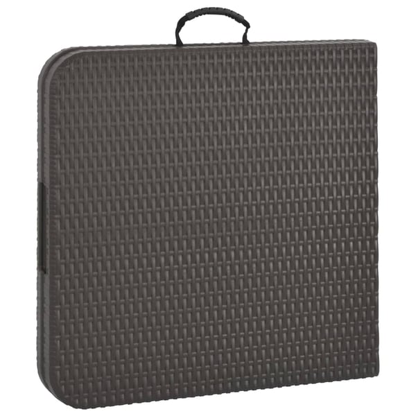 vidaXL Sammenleggbart hagebord brunt 120x60x74 cm HDPE rottingstil