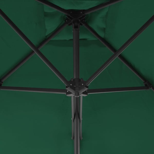 vidaXL parasol 300 cm stålstang grøn