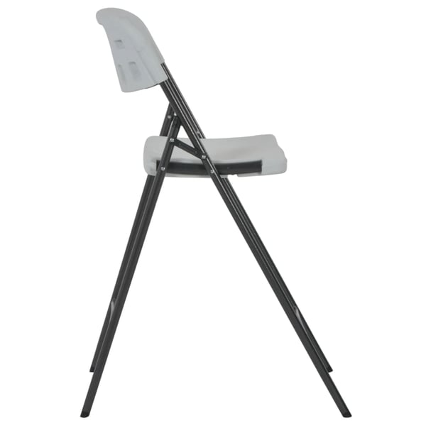 vidaXL foldbare barstole 2 stk. HDPE og stål hvid