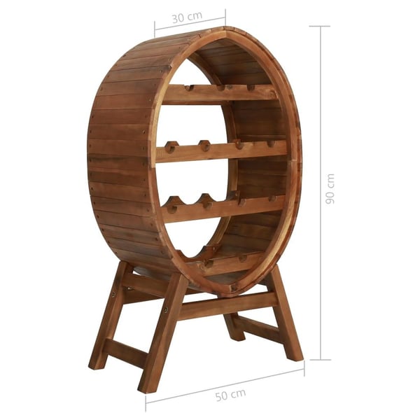 vidaXL Vinstativ 13 flasker heltre akasie