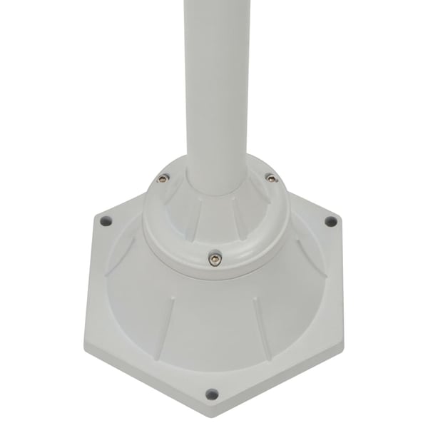 vidaXL havestolpelampe E27 220 cm aluminium 2 lanterner hvid
