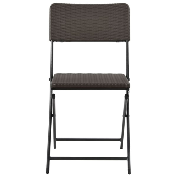 vidaXL foldbare havestole 4 stk. HDPE og stål brun