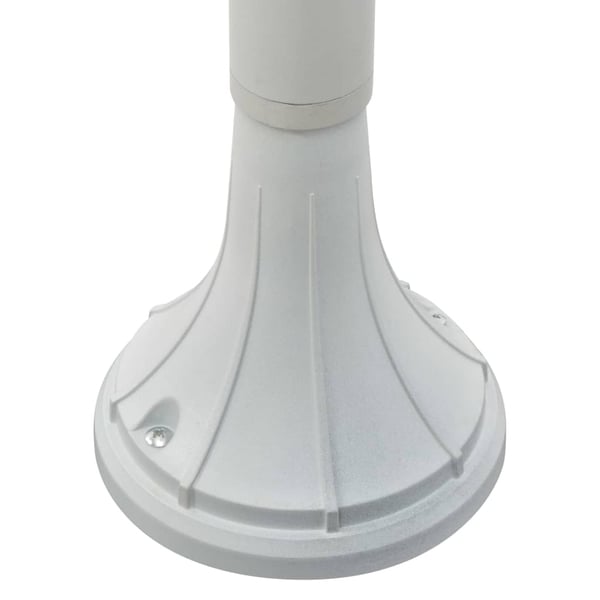vidaXL Hagelyktestolpe E27 120 cm aluminium hvit