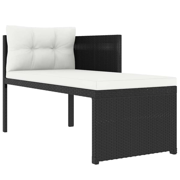 vidaXL haveloungesæt 4 dele polyrattan sort