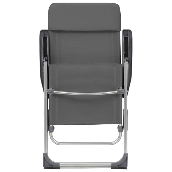 vidaXL foldbare campingstole 4 stk. aluminium grå