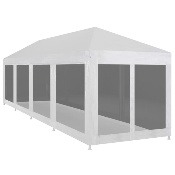 vidaXL Festtelt med 10 sidevegger av netting 12x3 m