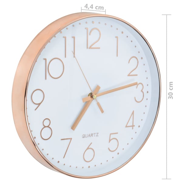 vidaXL vægur 30 cm rosenguld