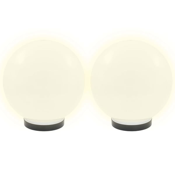 vidaXL Lampesett LED 2 stk sfærisk 25 cm PMMA