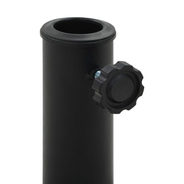vidaXL Parasollfot polyresin halvrund 15 kg svart