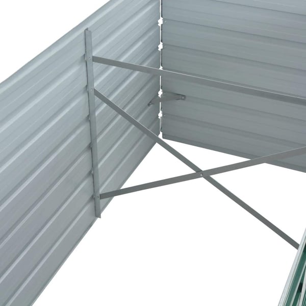 vidaXL Høybed galvanisert stål 240x80x77 cm grønn