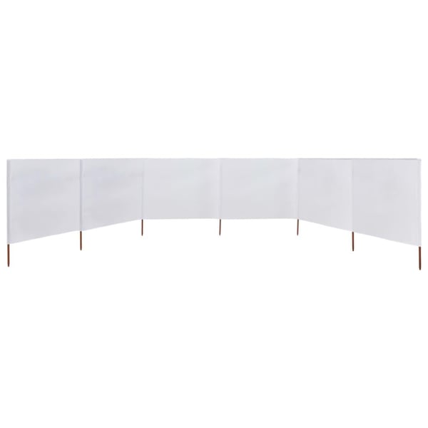 vidaXL Vindskjerm 6 paneler stoff 800x80 cm hvit