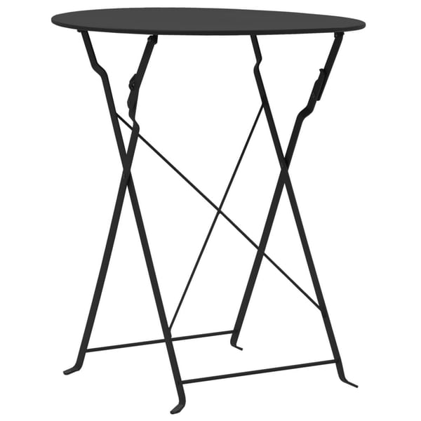 vidaXL 3-osainen Bistrosarja Teräs musta