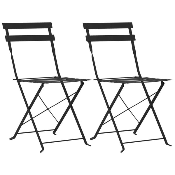 vidaXL 3-osainen Bistrosarja Teräs musta