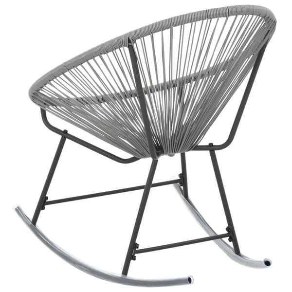 vidaXL udendørs gyngestol polyrattan grå