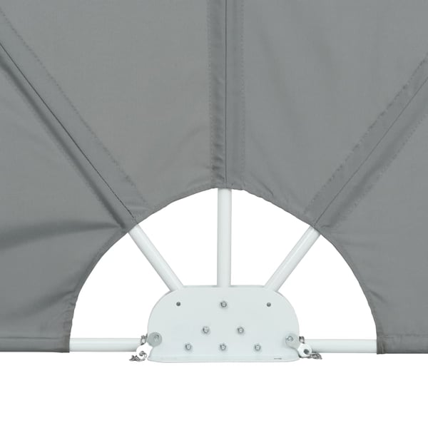 vidaXL Sammenleggbar sidemarkise for terrasse grå 400x200 cm