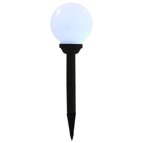 vidaXL LED-solcellelamper 4 stk. 15 cm rund RGB-farver
