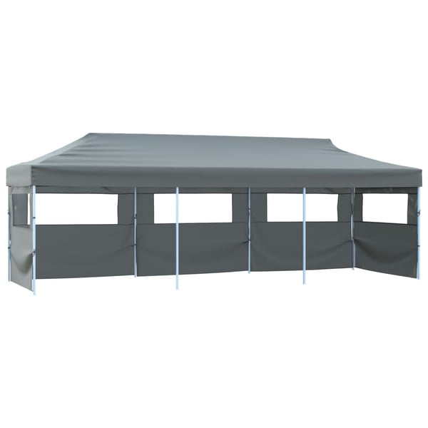 vidaXL foldbart pop op-festtelt med 5 sidevægge 870x291x315 cm antracitgrå