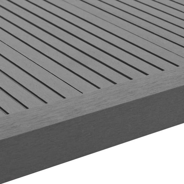 vidaXL Terassin reunuslauta WPC 170 cm harmaa