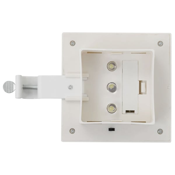 vidaXL Utendørs sollampe 6 stk LED firkantet 12 cm hvit