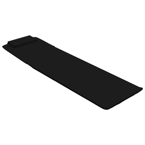 vidaXL foldbare strandmåtter 2 stk. stål og stof sort