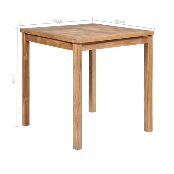 vidaXL Hagemøbelsett 5 deler heltre teak