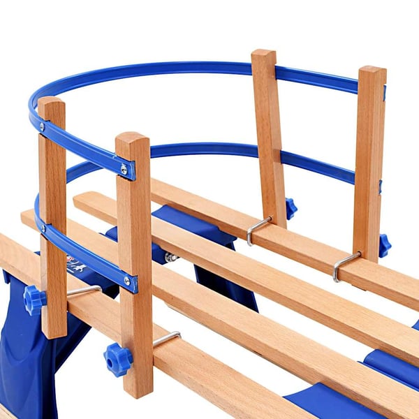 vidaXL foldbar kælk med ryglæn 119 cm træ