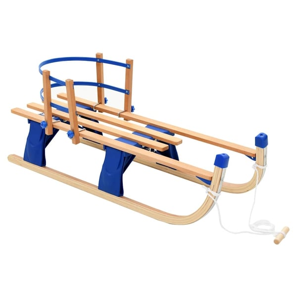 vidaXL foldbar kælk med ryglæn 119 cm træ