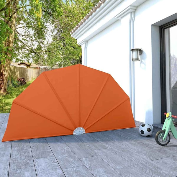 vidaXL Sammenleggbar sidemarkise for terrasse terrakotta 200 cm