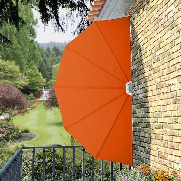 vidaXL Sammenleggbar sidemarkise for terrasse terrakotta 200 cm
