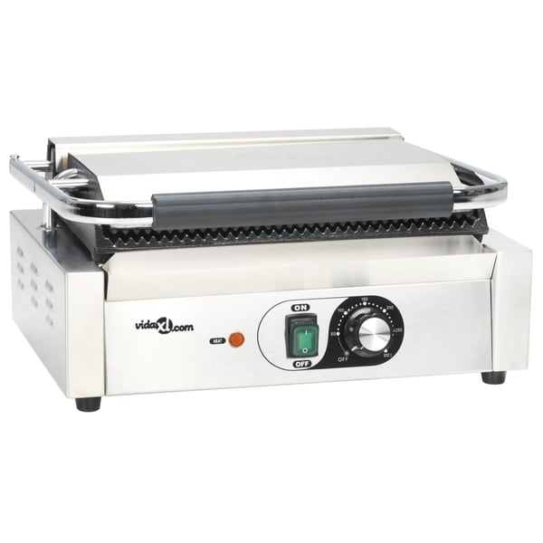 vidaXL Paninigrill riflet 2200 W 43x30,5x20 cm