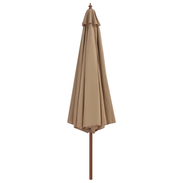 vidaXL Aurinkovarjo puurunko 350 cm ruskeanharmaa
